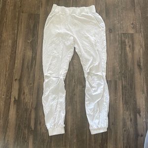 White joggers